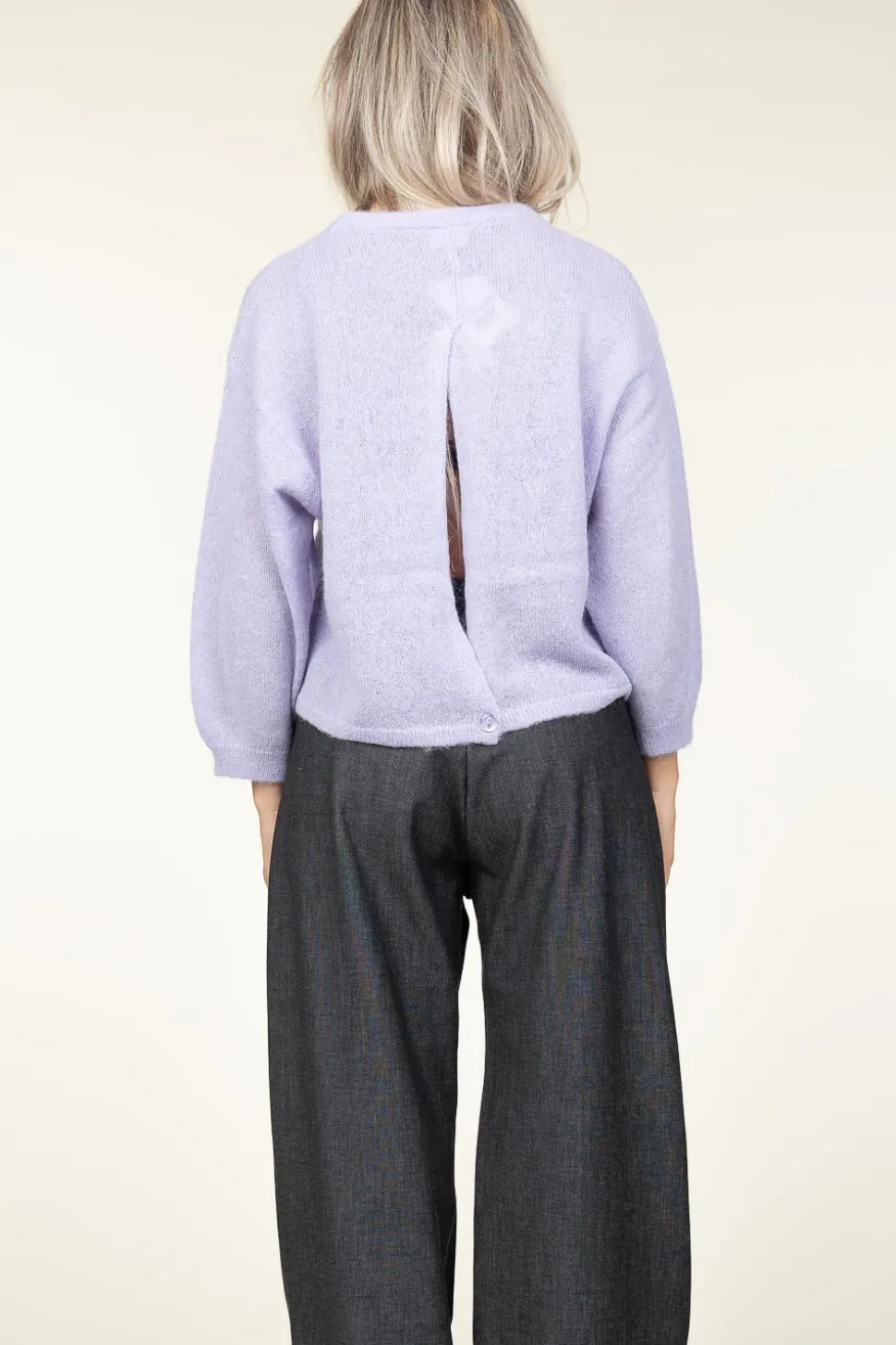 Soft Openback Alpaca Sweater Ullysa | Purple... | Dante 6 | Little Soho