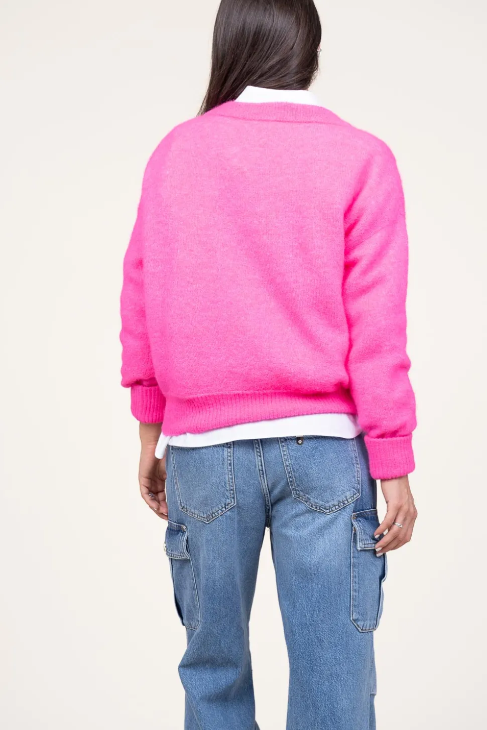 Soft Oversized Alpaca Sweater Vitow | Pink... | American Vintage | Little Soho