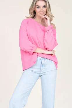 Soft Oversized Sweater Hapylife | Pink... | American Vintage | Little Soho