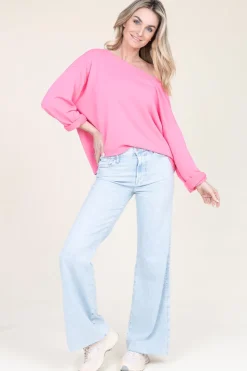 Soft Oversized Sweater Hapylife | Pink... | American Vintage | Little Soho