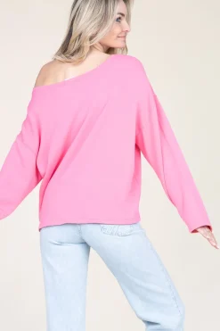 Soft Oversized Sweater Hapylife | Pink... | American Vintage | Little Soho