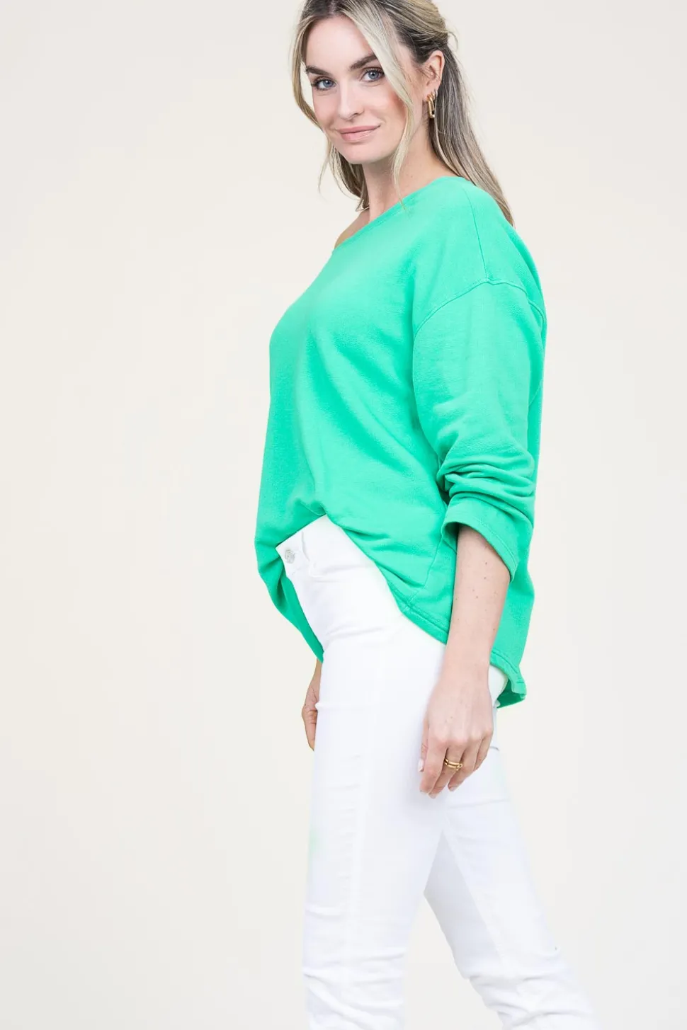 Soft Oversized Sweater Hapylife | Green... | American Vintage | Little Soho