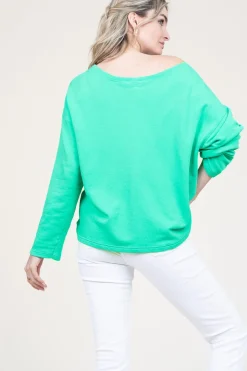 Soft Oversized Sweater Hapylife | Green... | American Vintage | Little Soho