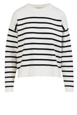 Soft Striped Sweater Collins | Black White... | Cc Heart | Little Soho