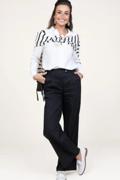 Soft Striped Sweater Collins | Black White... | Cc Heart | Little Soho