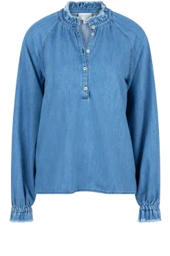 Soft Tencel Denim Top Leah | Blue... | Dante 6 | Little Soho