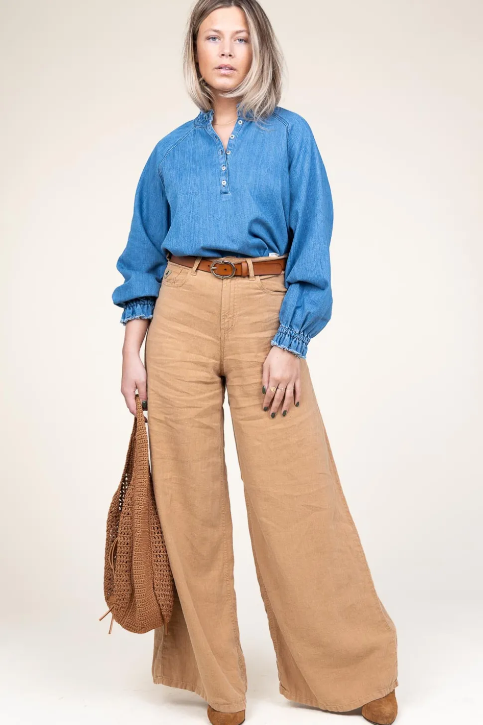 Soft Tencel Denim Top Leah | Blue... | Dante 6 | Little Soho