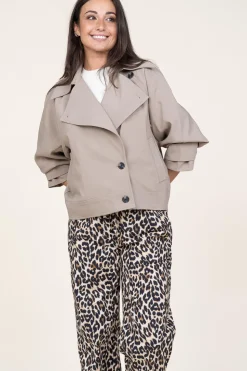 Soft Trenchcoat Silvia | Taupe... | Second Female | Little Soho