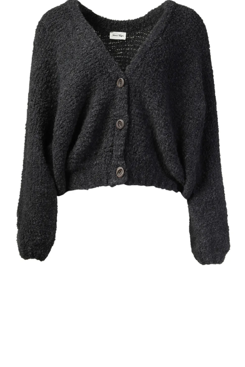 Soft Wool Mix Cardigan Zolly | Dark Grey... | American Vintage | Little Soho