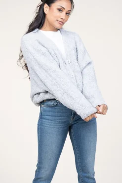 Soft Wool Mix Cardigan Zolly | Grey... | American Vintage | Little Soho