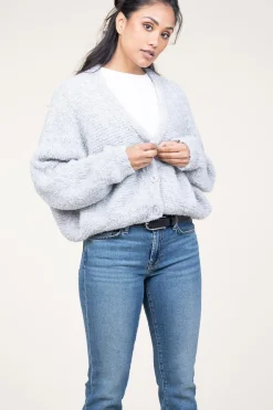 Soft Wool Mix Cardigan Zolly | Grey... | American Vintage | Little Soho