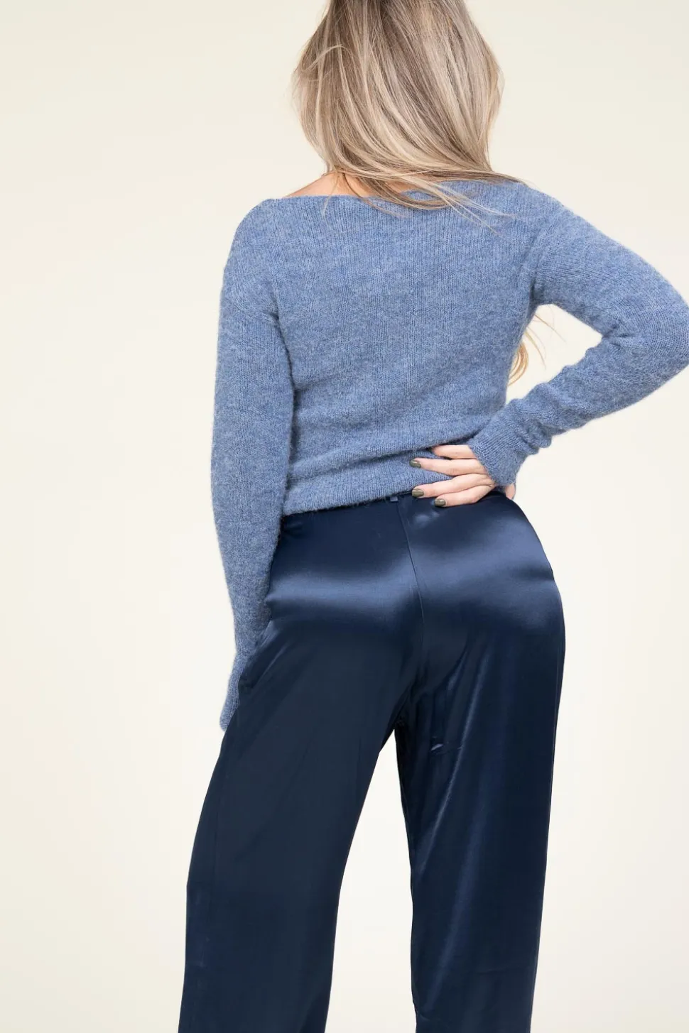 Soft Wool Mix Sweater East | Blue... | American Vintage | Little Soho