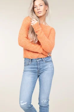 Soft Wool Mix Sweater East | Orange... | American Vintage | Little Soho