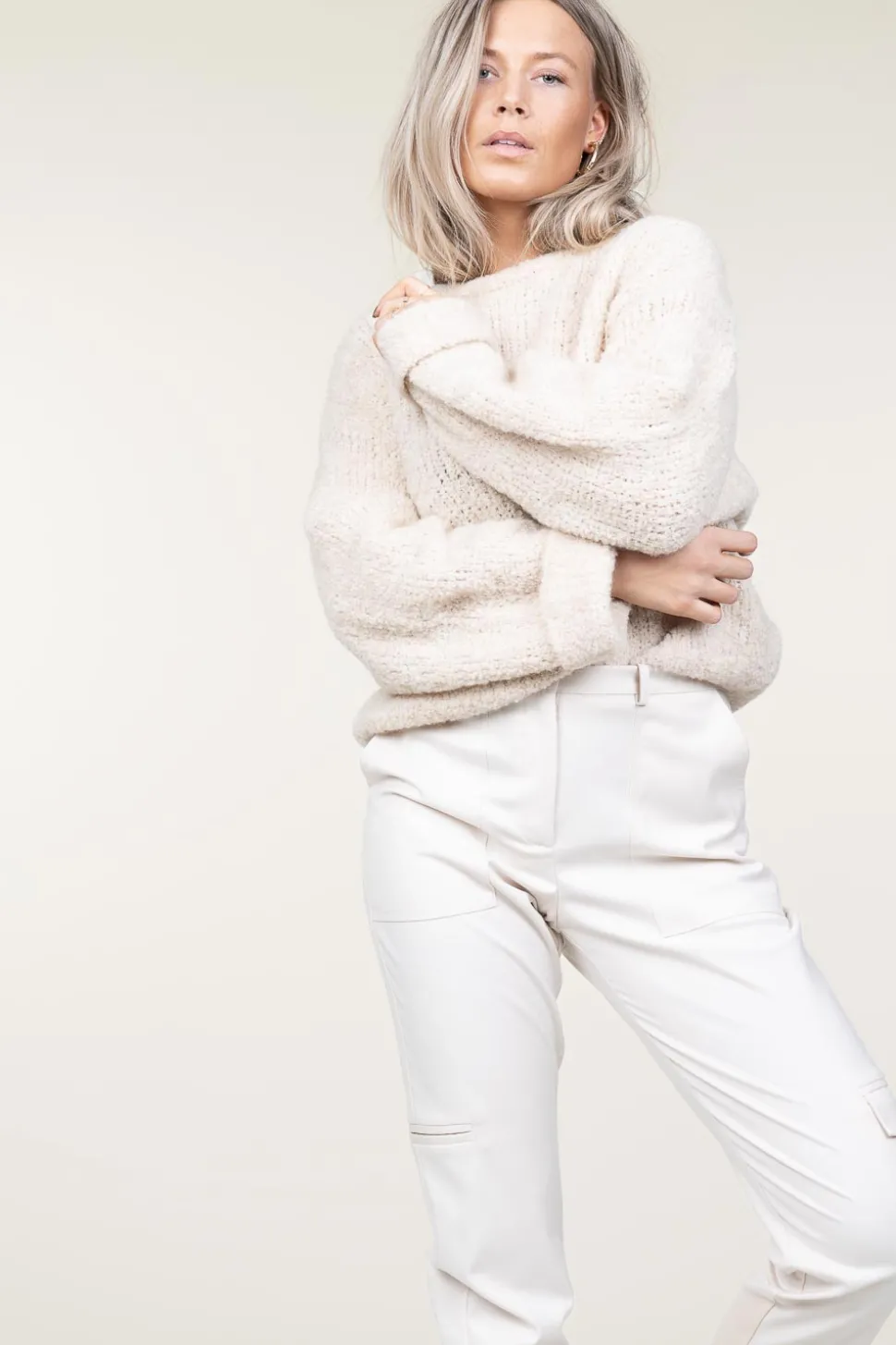 Soft Wool Mix Sweater Zolly | Beige... | American Vintage | Little Soho