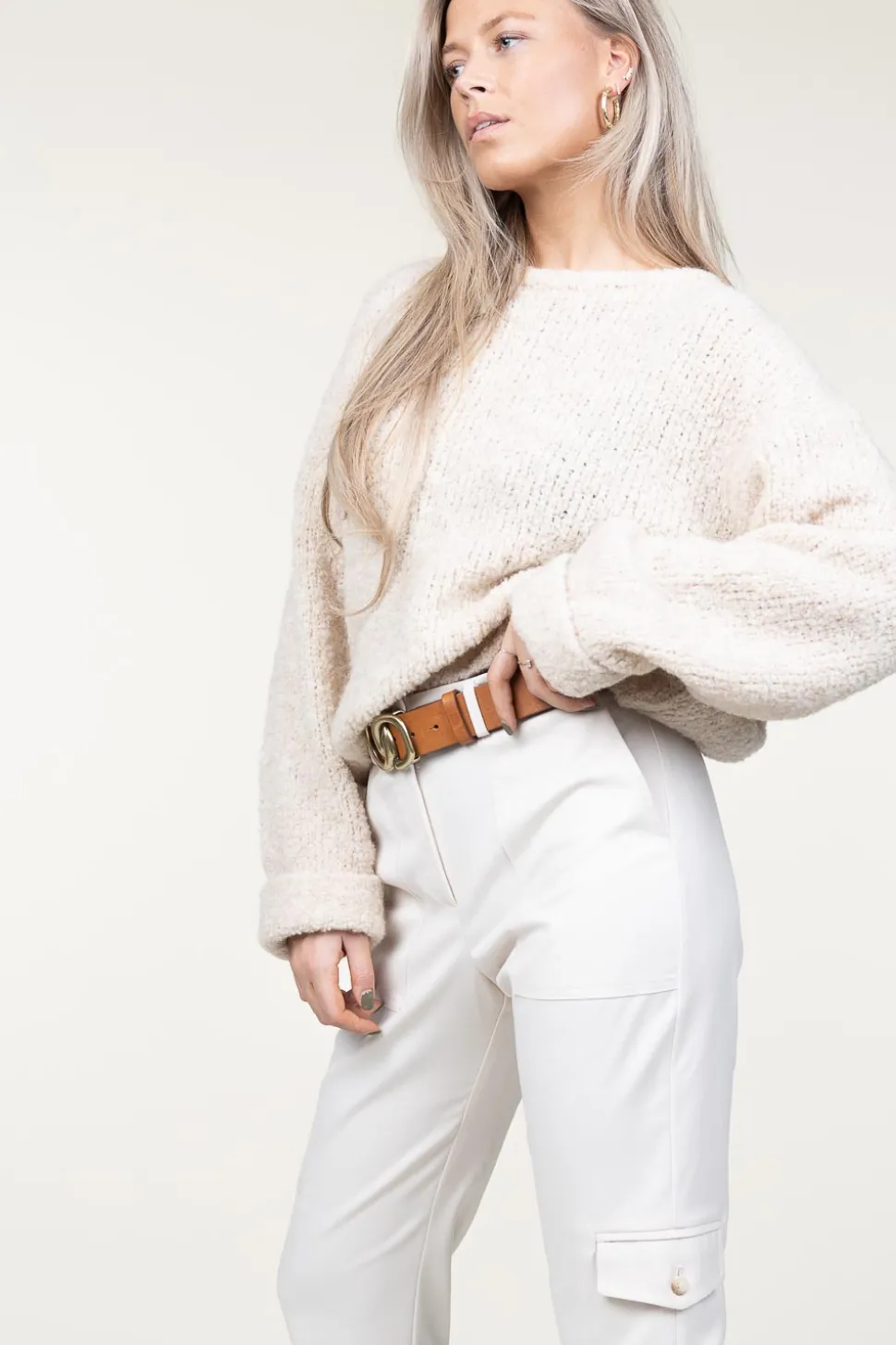 Soft Wool Mix Sweater Zolly | Beige... | American Vintage | Little Soho