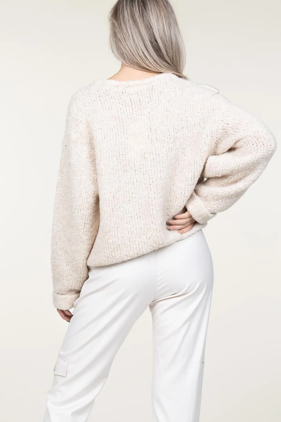 Soft Wool Mix Sweater Zolly | Beige... | American Vintage | Little Soho