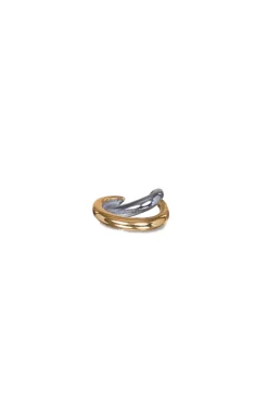 Stainless Steel Earcuff Two Tone | Gold... | Bandhu | Little Soho