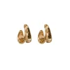 Stainless Steel Gold Plated Earrings Dent | Gold... | Bandhu | Little Soho