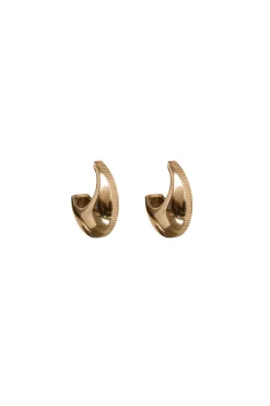 Stainless Steel Gold Plated Earrings Ribble | Gold... | Bandhu | Little Soho