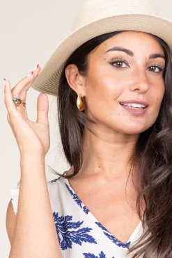 Stainless Steel Gold Plated Earrings Ribble | Gold... | Bandhu | Little Soho