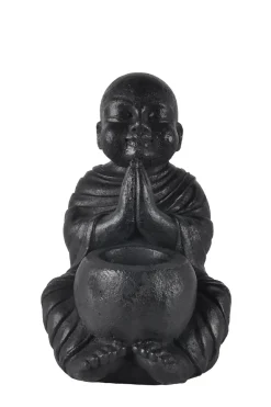 Stone Buddha Candle Holder Ray | Black... | Little Soho Living | Little Soho