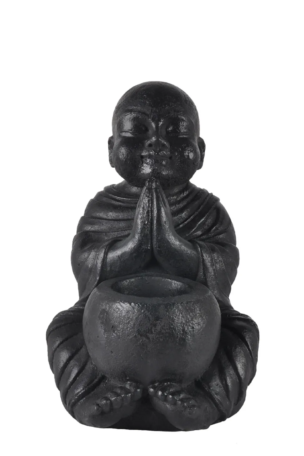 Stone Buddha Candle Holder Ray | Black... | Little Soho Living | Little Soho