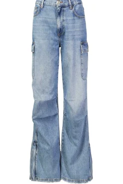 Straight Leg Cargo Jeans Mo | Blue... | Liu Jo | Little Soho