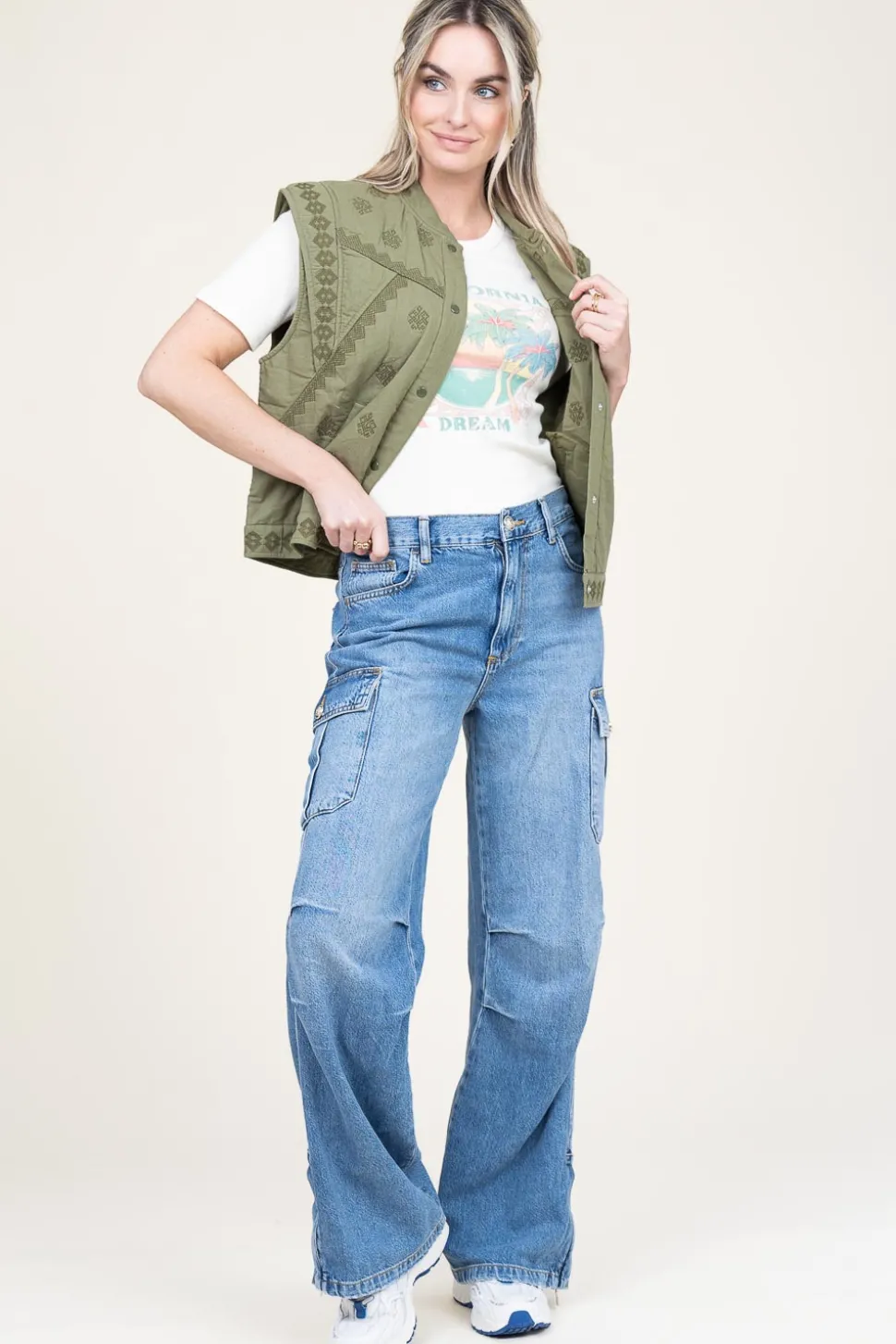 Straight Leg Cargo Jeans Mo | Blue... | Liu Jo | Little Soho