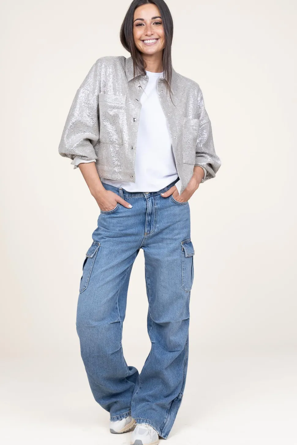 Straight Leg Cargo Jeans Mo | Blue... | Liu Jo | Little Soho