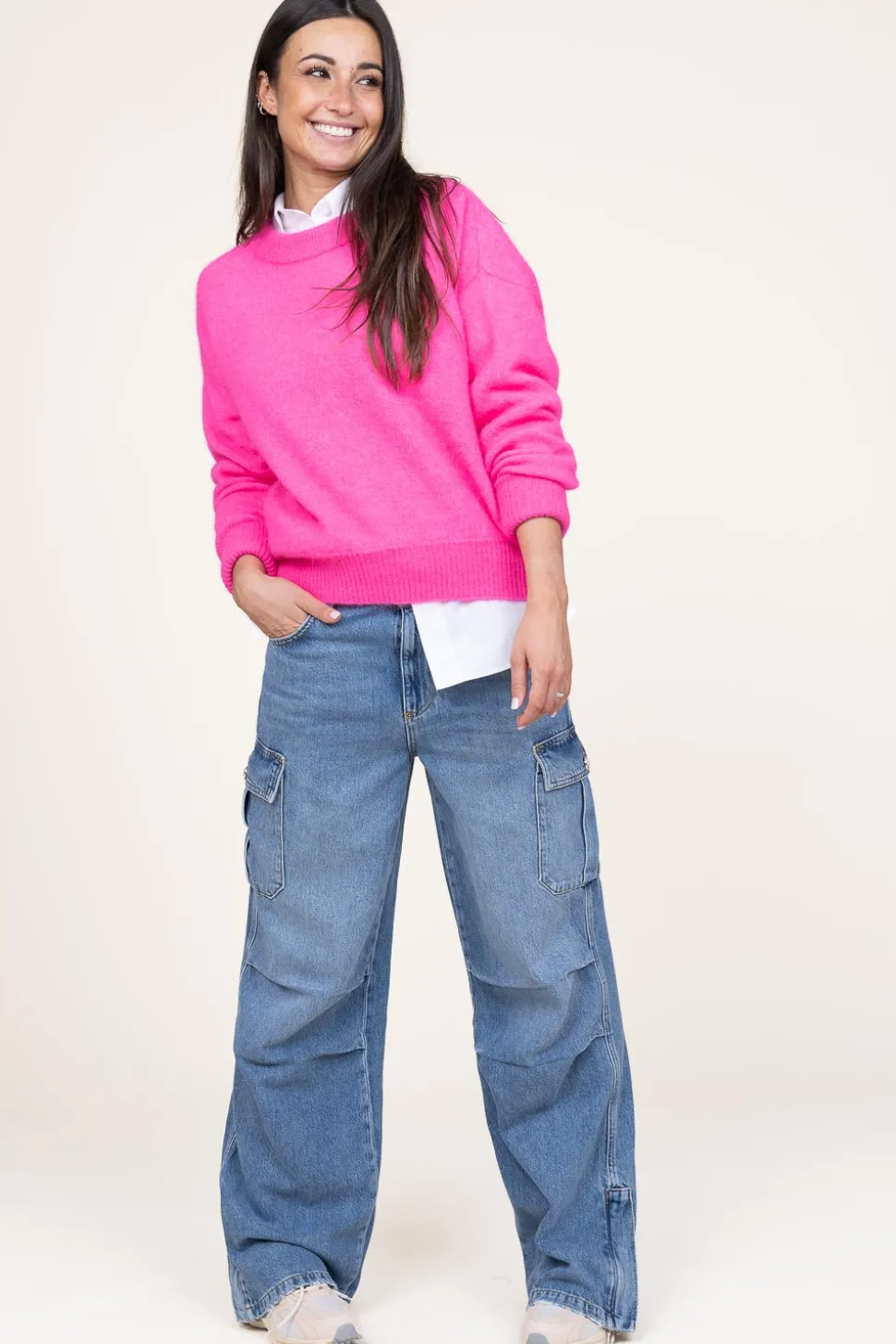 Straight Leg Cargo Jeans Mo | Blue... | Liu Jo | Little Soho