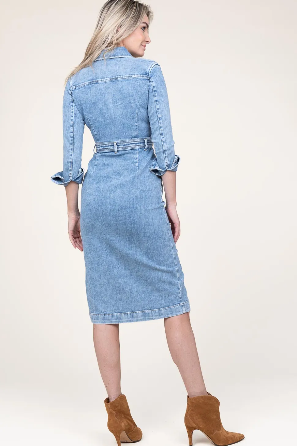 Stretch Denim Dress Luxe | Blue... | 7 For All Mankind | Little Soho