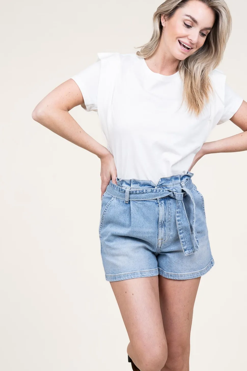 Stretch Denim Short Slater | Blue... | Dante 6 | Little Soho