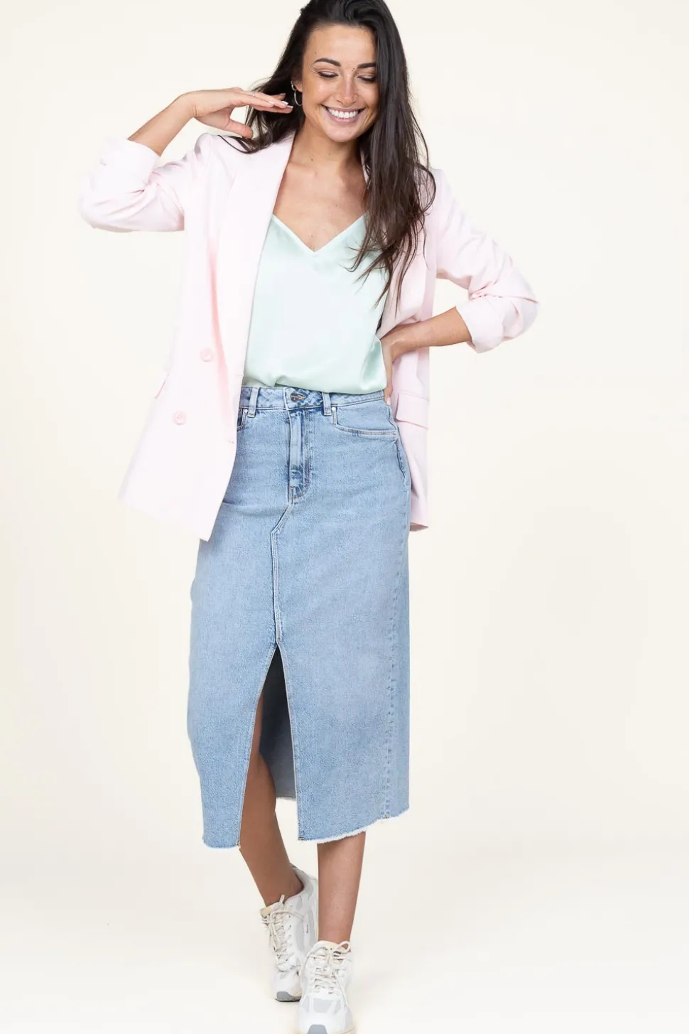 Stretch Denim Skirt Pasque | Blue... | Dante 6 | Little Soho