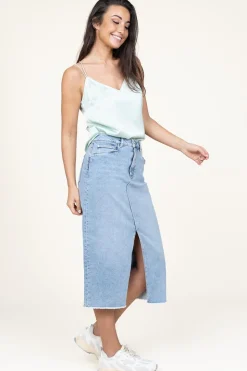 Stretch Denim Skirt Pasque | Blue... | Dante 6 | Little Soho