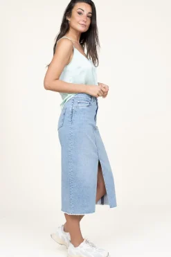 Stretch Denim Skirt Pasque | Blue... | Dante 6 | Little Soho
