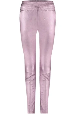 Stretch Leather Metallic Legging Poggy | Purple... | Ibana | Little Soho
