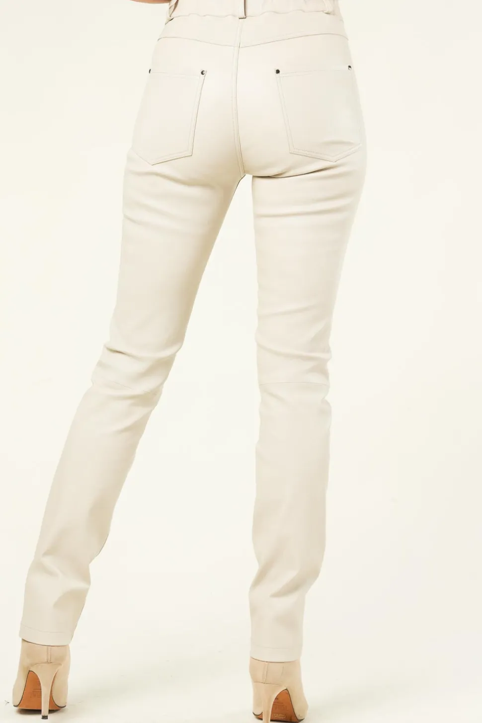 Stretch Leather Pants Amary | Natural... | Studio Ar | Little Soho