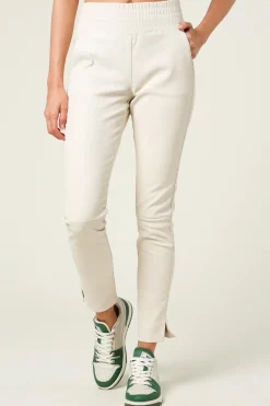 Stretch Leather Pants Colette | White... | Ibana | Little Soho