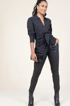 Stretch Leather Pants Colette | Black... | Ibana | Little Soho