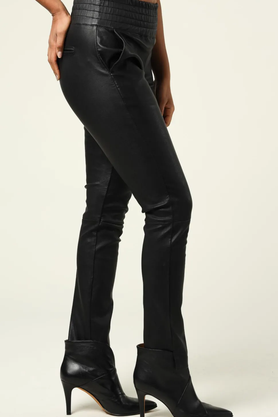Stretch Leather Pants Colette | Black... | Ibana | Little Soho