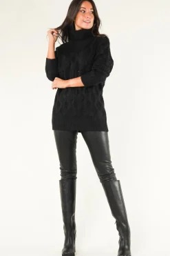 Stretch Leather Paperbag Pants Duran | Black... | Dante 6 | Little Soho