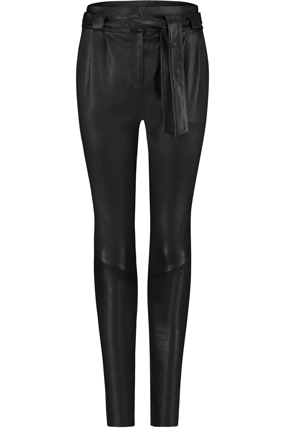 Stretch Leather Paperbag Paula | Black... | Ibana | Little Soho
