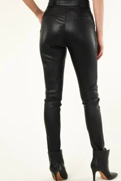 Stretch Leather Paperbag Paula | Black... | Ibana | Little Soho
