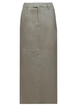 Stretch Leather Pencil Skirt Lori | Green... | Alter Ego | Little Soho