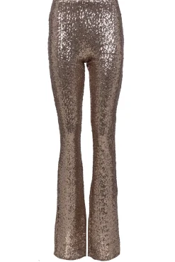 Stretch Pants With Sequins Ella | Gold... | Patrizia Pepe | Little Soho