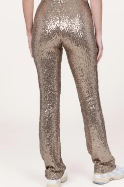Stretch Pants With Sequins Ella | Gold... | Patrizia Pepe | Little Soho
