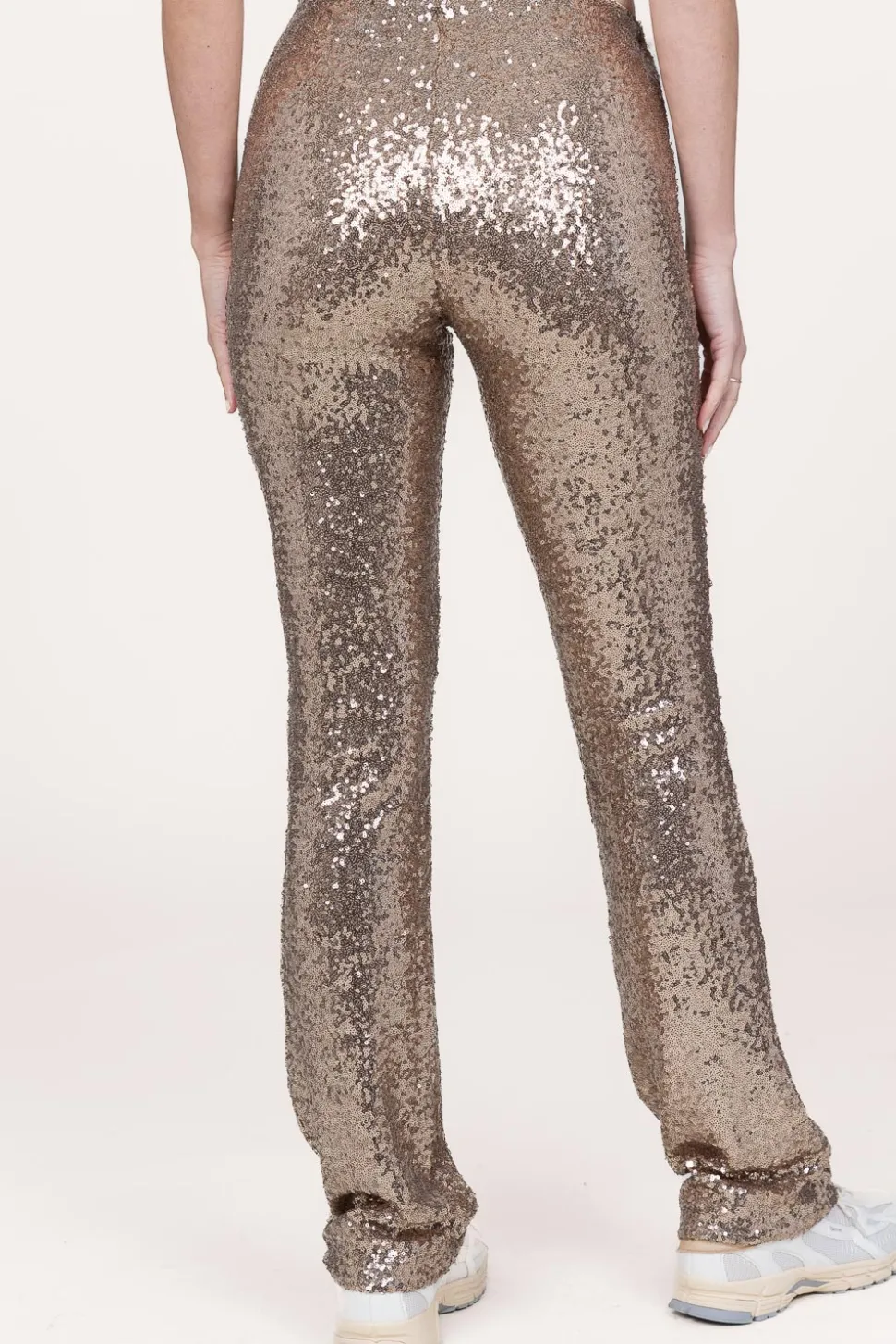 Stretch Pants With Sequins Ella | Gold... | Patrizia Pepe | Little Soho
