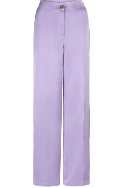Stretch Satin Trousers Cheers | Purple... | Dante 6 | Little Soho