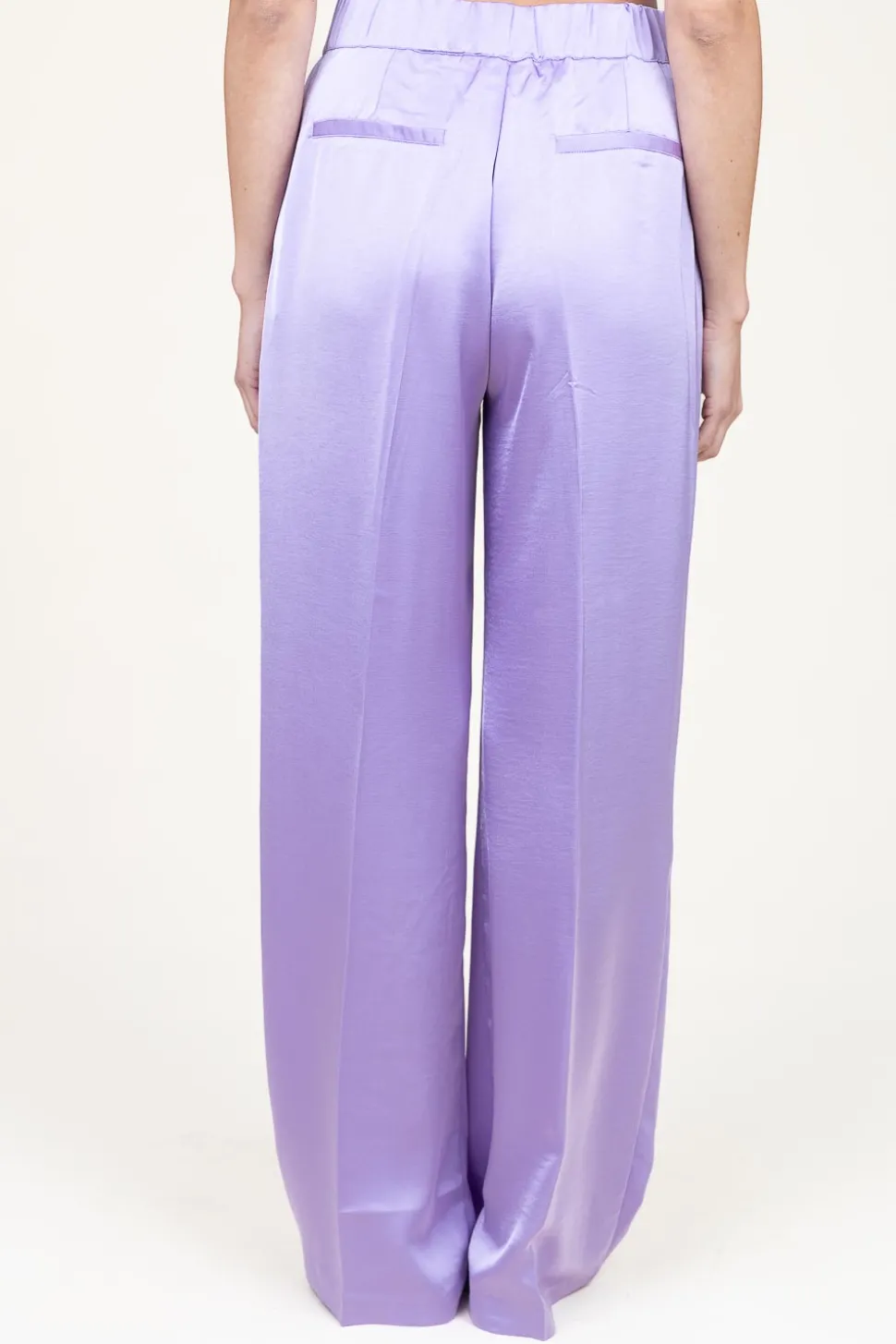 Stretch Satin Trousers Cheers | Purple... | Dante 6 | Little Soho
