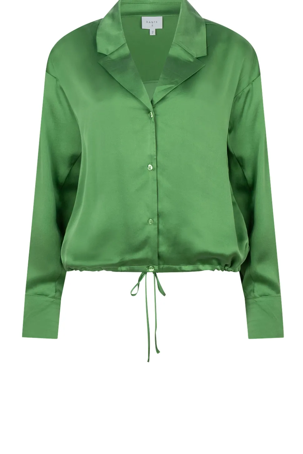 Stretch Silk Blouse Emery | Green... | Dante 6 | Little Soho